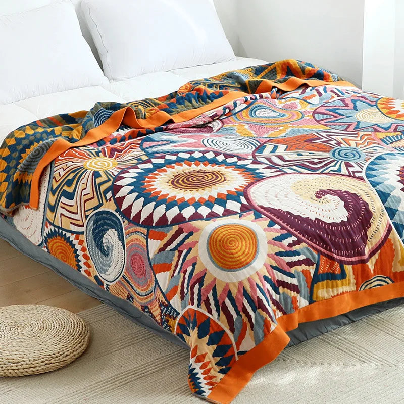 European Cotton Blanket Bedspread On The Bed Luxury Sofa Cover Air-conditioning Blanket Soft Sheet Cooling Quilt Home Textile