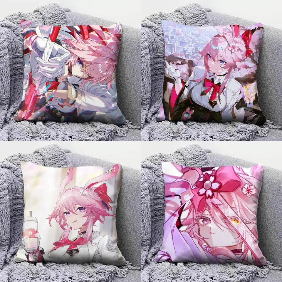 Evanescia Honkai Star Rail HSR Game  Pillow Covers, Home Sofa Cushion Covers and Aecorative Custom