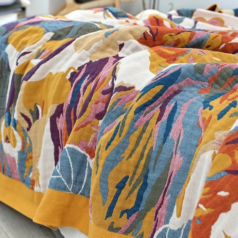 European Cotton Blanket Bedspread On The Bed Luxury Sofa Cover Air-conditioning Blanket Soft Sheet Cooling Quilt Home Textile