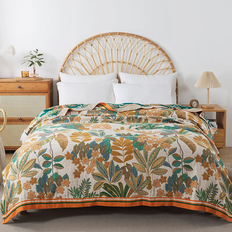 European Cotton Blanket Bedspread On The Bed Luxury Sofa Cover Air-conditioning Blanket Soft Sheet Cooling Quilt Home Textile