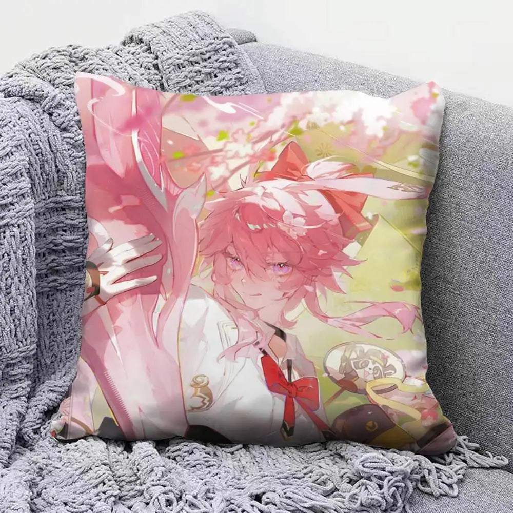 Evanescia Honkai Star Rail HSR Game  Pillow Covers, Home Sofa Cushion Covers and Aecorative Custom