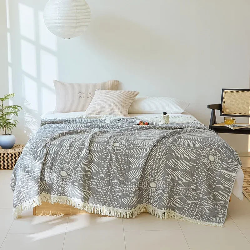 European Cotton Blanket Bedspread On The Bed Luxury Sofa Cover Air-conditioning Blanket Soft Sheet Cooling Quilt Home Textile