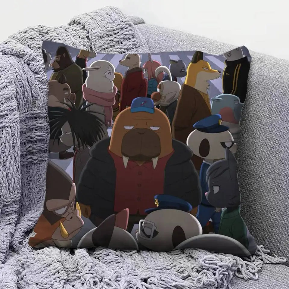 Odd Taxi Anime  Pillow Covers, Home Sofa Cushion Covers and Aecorative Custom