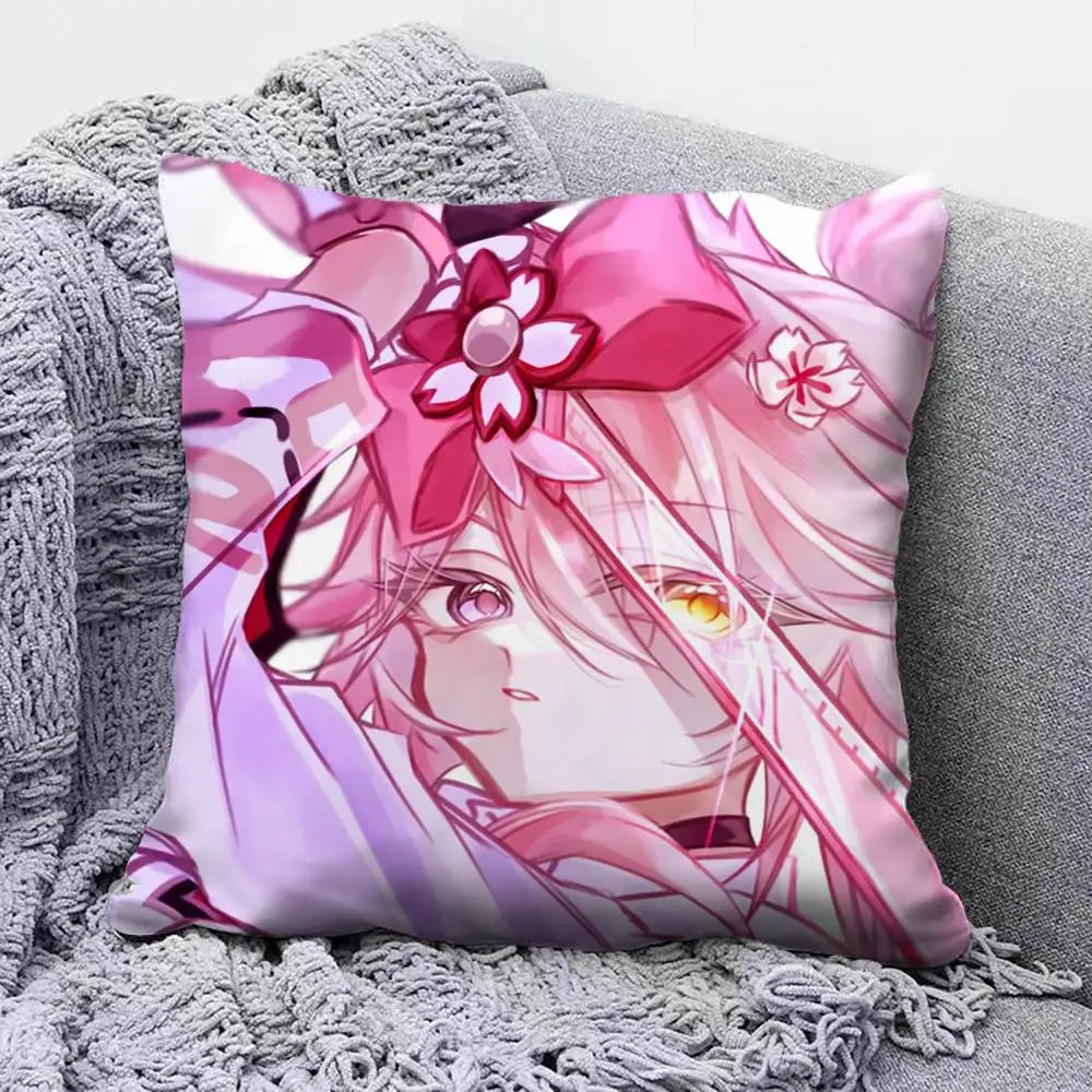 Evanescia Honkai Star Rail HSR Game  Pillow Covers, Home Sofa Cushion Covers and Aecorative Custom