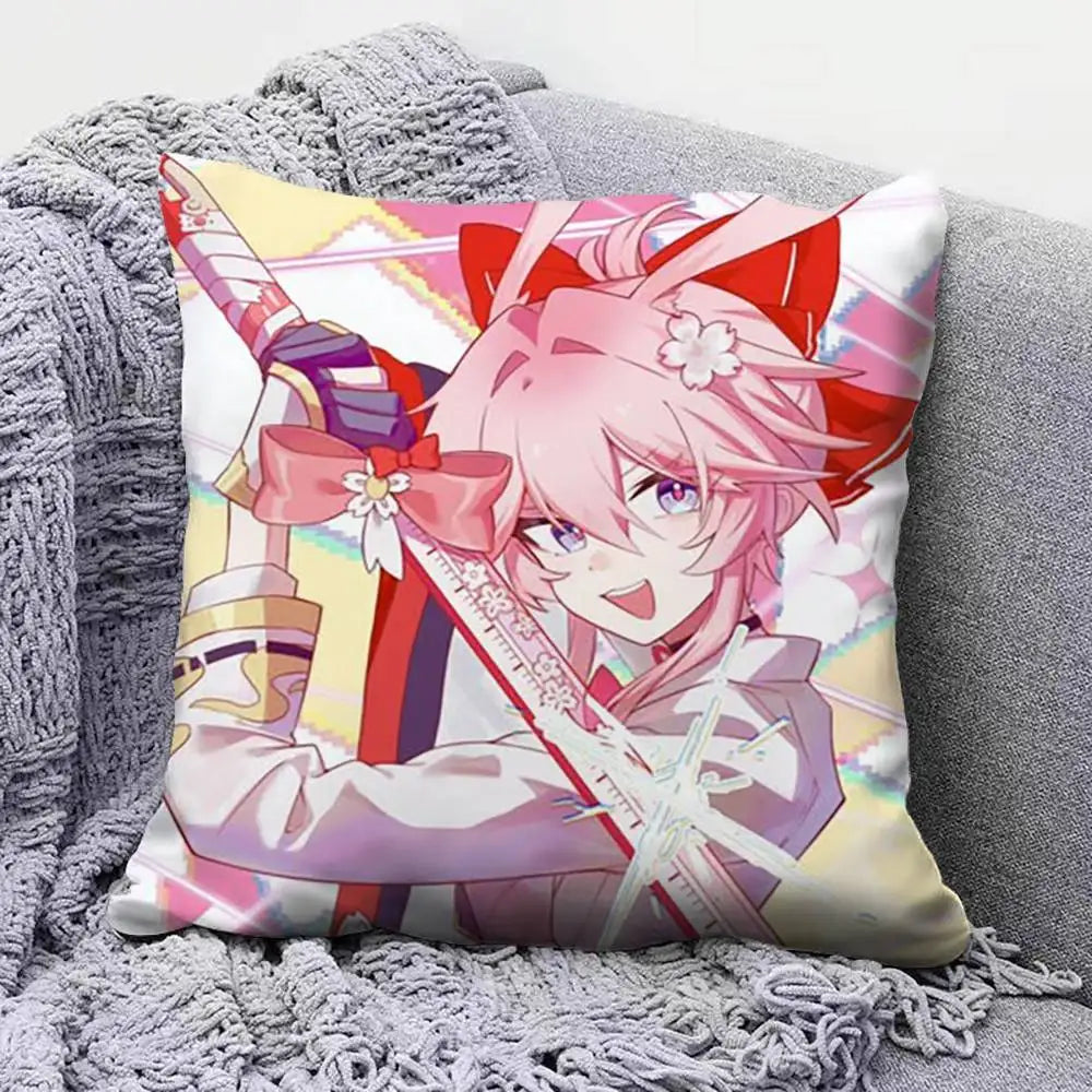 Evanescia Honkai Star Rail HSR Game  Pillow Covers, Home Sofa Cushion Covers and Aecorative Custom