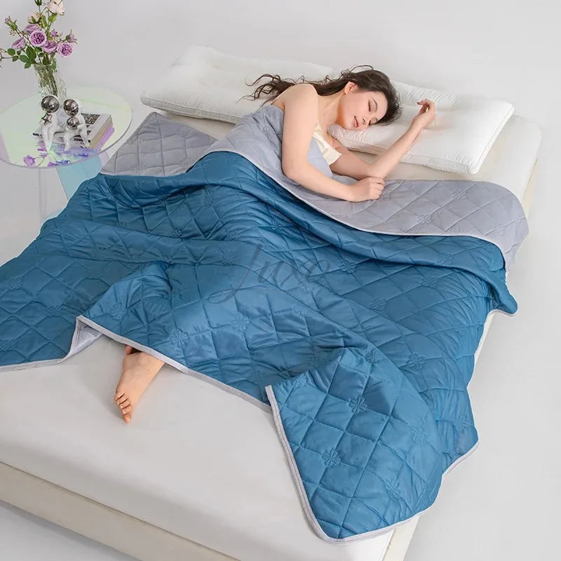 Soft Breathable Summer Blanket Cooling Feeling King Size Quilt Summer Air Condition Comforter Lightweight Coolness Duvet Thin