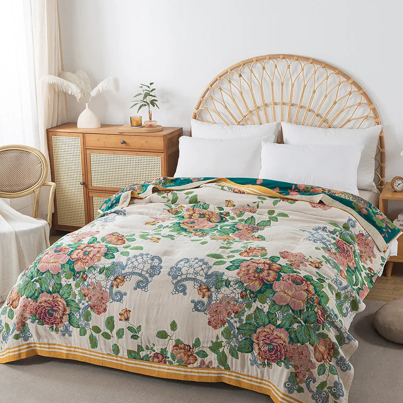 European Cotton Blanket Bedspread On The Bed Luxury Sofa Cover Air-conditioning Blanket Soft Sheet Cooling Quilt Home Textile