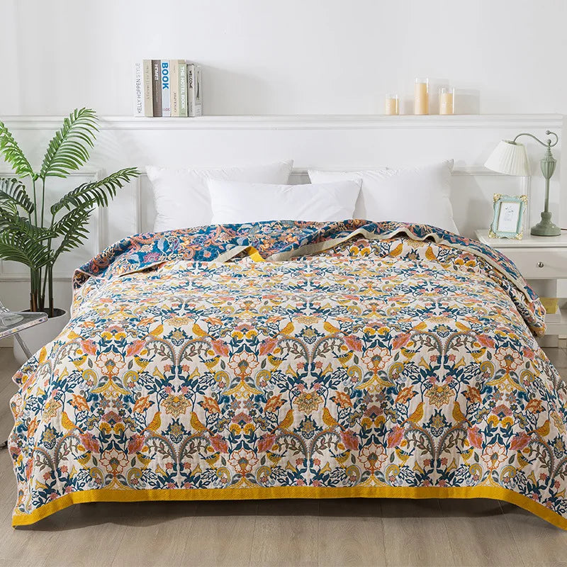 European Cotton Blanket Bedspread On The Bed Luxury Sofa Cover Air-conditioning Blanket Soft Sheet Cooling Quilt Home Textile