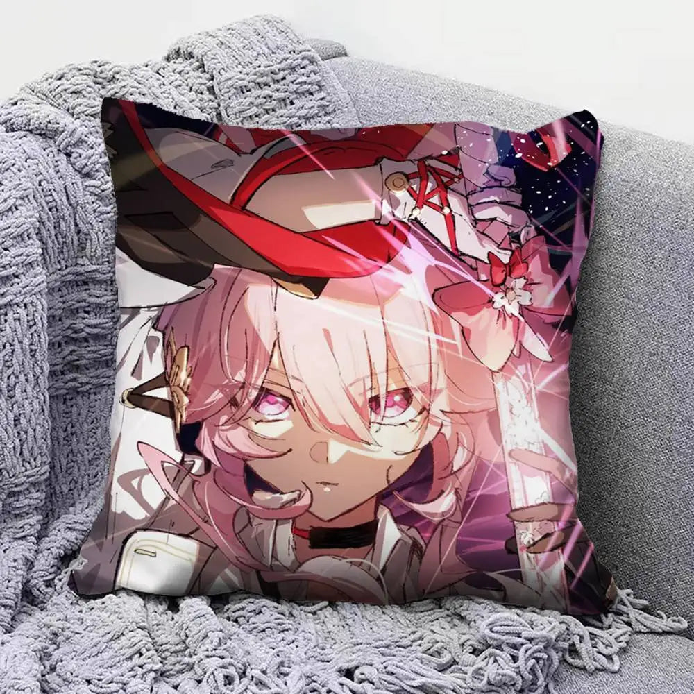 Evanescia Honkai Star Rail HSR Game  Pillow Covers, Home Sofa Cushion Covers and Aecorative Custom