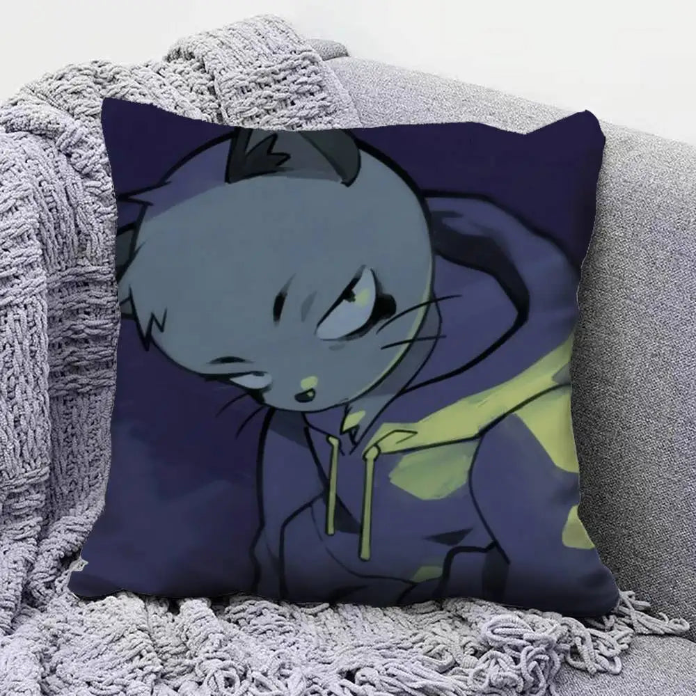 Odd Taxi Anime  Pillow Covers, Home Sofa Cushion Covers and Aecorative Custom