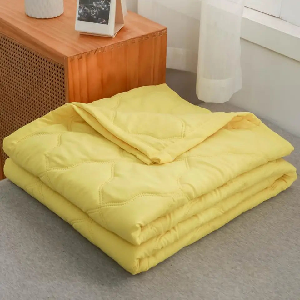 100-200cm Cool Summer Quilt Lightweight Quilted Duvet Single Double King Size Reversible Breathable Throw Beds Travelling Home