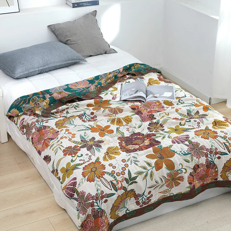 European Cotton Blanket Bedspread On The Bed Luxury Sofa Cover Air-conditioning Blanket Soft Sheet Cooling Quilt Home Textile