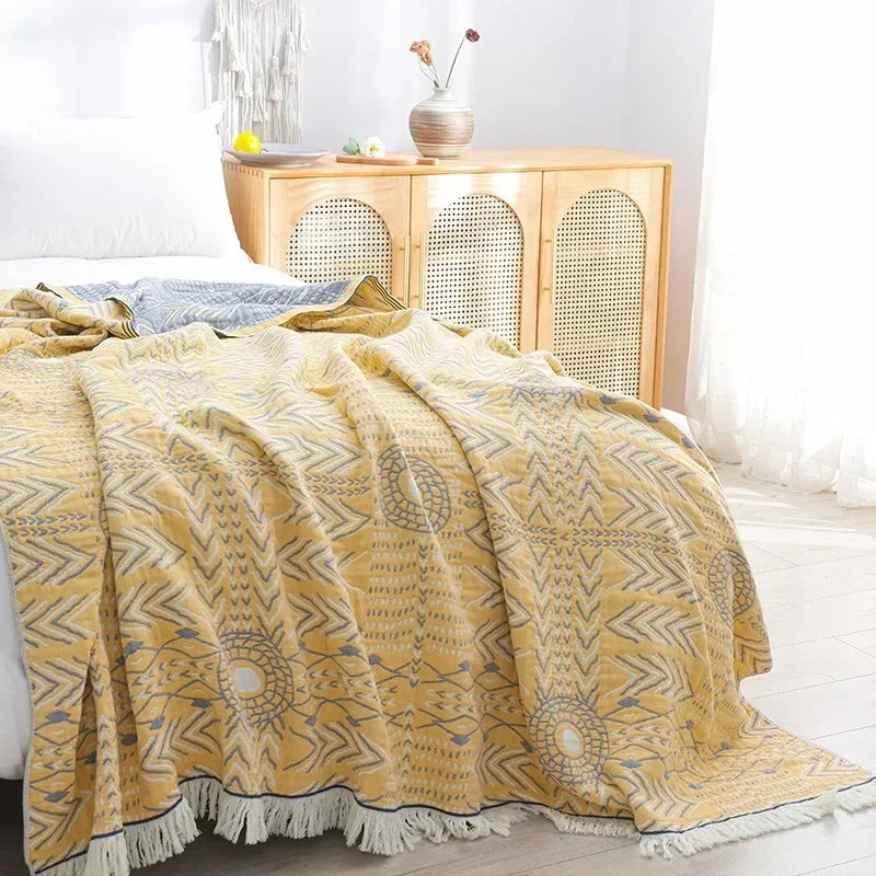 European Cotton Blanket Bedspread On The Bed Luxury Sofa Cover Air-conditioning Blanket Soft Sheet Cooling Quilt Home Textile