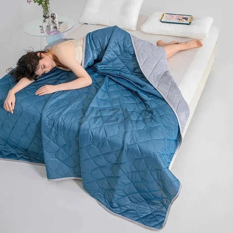 Soft Breathable Summer Blanket Cooling Feeling King Size Quilt Summer Air Condition Comforter Lightweight Coolness Duvet Thin