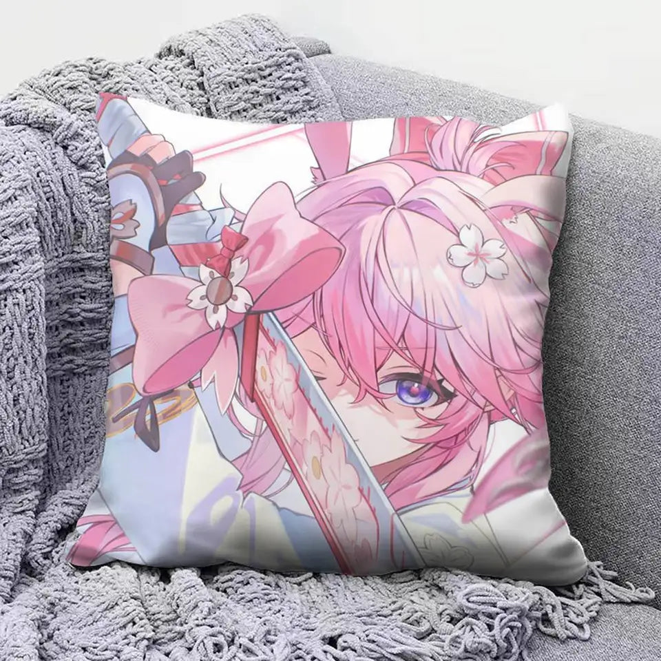 Evanescia Honkai Star Rail HSR Game  Pillow Covers, Home Sofa Cushion Covers and Aecorative Custom