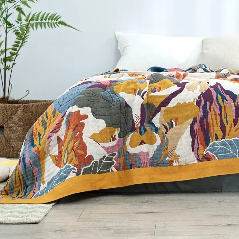 European Cotton Blanket Bedspread On The Bed Luxury Sofa Cover Air-conditioning Blanket Soft Sheet Cooling Quilt Home Textile
