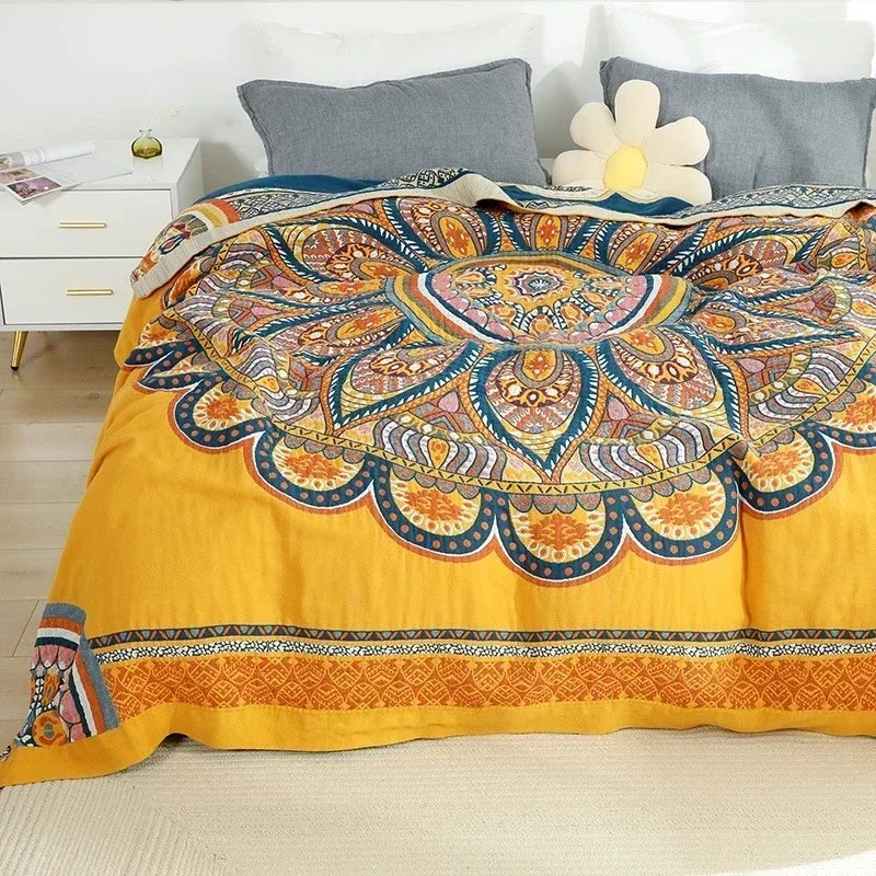 European Cotton Blanket Bedspread On The Bed Luxury Sofa Cover Air-conditioning Blanket Soft Sheet Cooling Quilt Home Textile