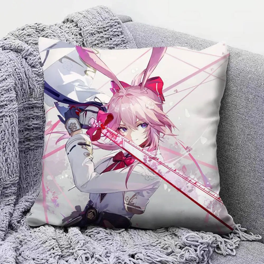 Evanescia Honkai Star Rail HSR Game  Pillow Covers, Home Sofa Cushion Covers and Aecorative Custom
