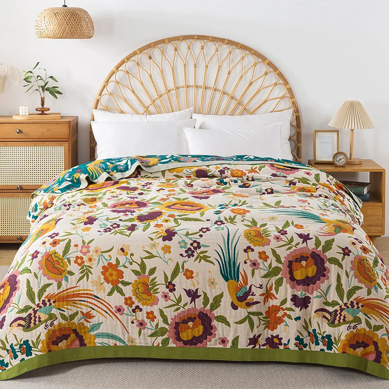 European Cotton Blanket Bedspread On The Bed Luxury Sofa Cover Air-conditioning Blanket Soft Sheet Cooling Quilt Home Textile