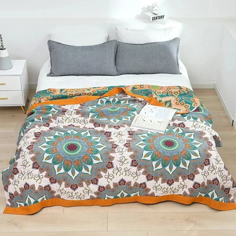 European Cotton Blanket Bedspread On The Bed Luxury Sofa Cover Air-conditioning Blanket Soft Sheet Cooling Quilt Home Textile