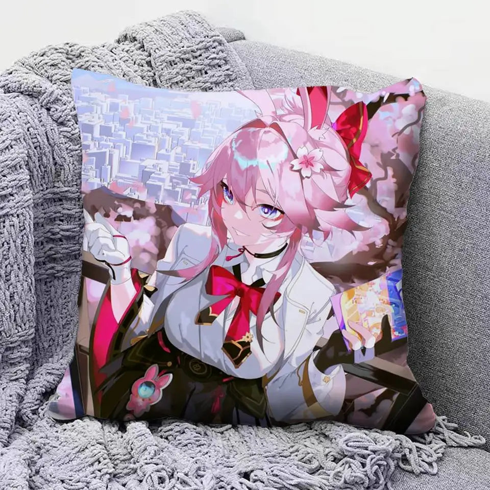 Evanescia Honkai Star Rail HSR Game  Pillow Covers, Home Sofa Cushion Covers and Aecorative Custom