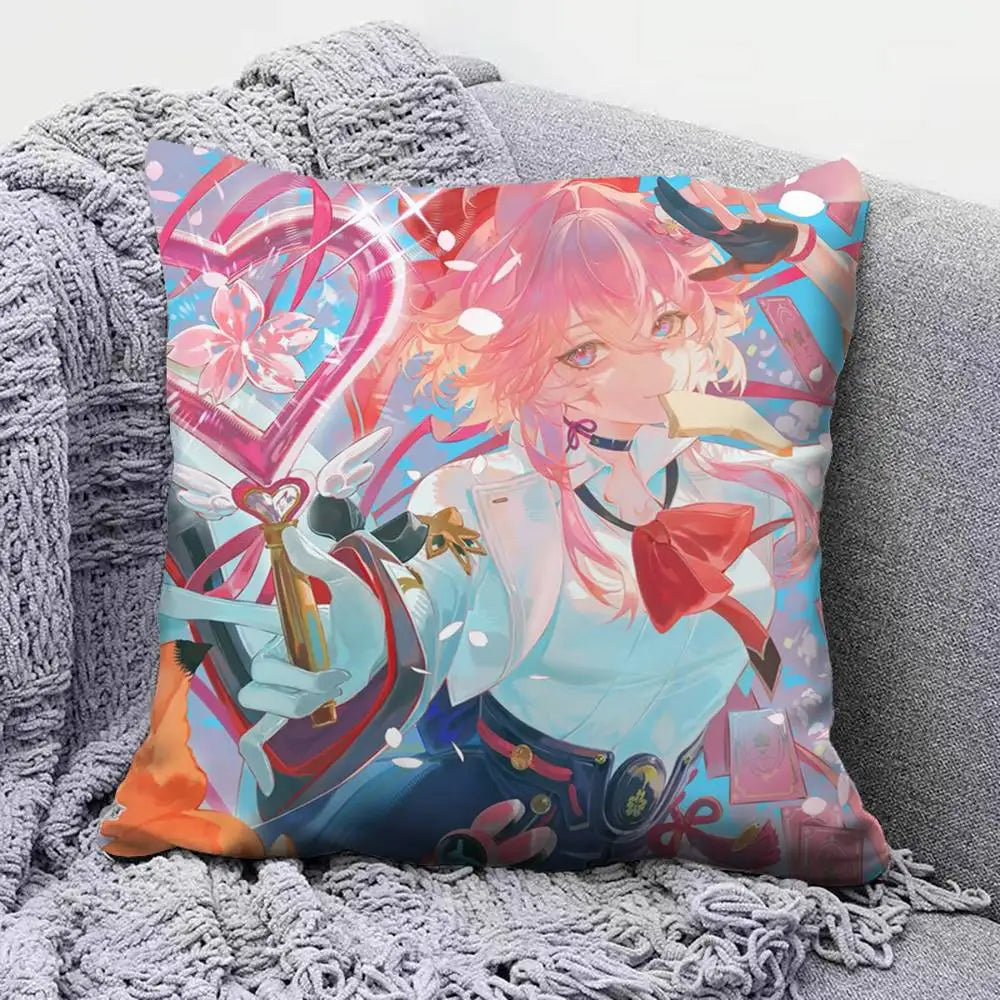 Evanescia Honkai Star Rail HSR Game  Pillow Covers, Home Sofa Cushion Covers and Aecorative Custom