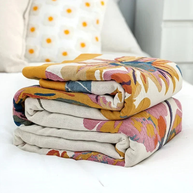 European Cotton Blanket Bedspread On The Bed Luxury Sofa Cover Air-conditioning Blanket Soft Sheet Cooling Quilt Home Textile
