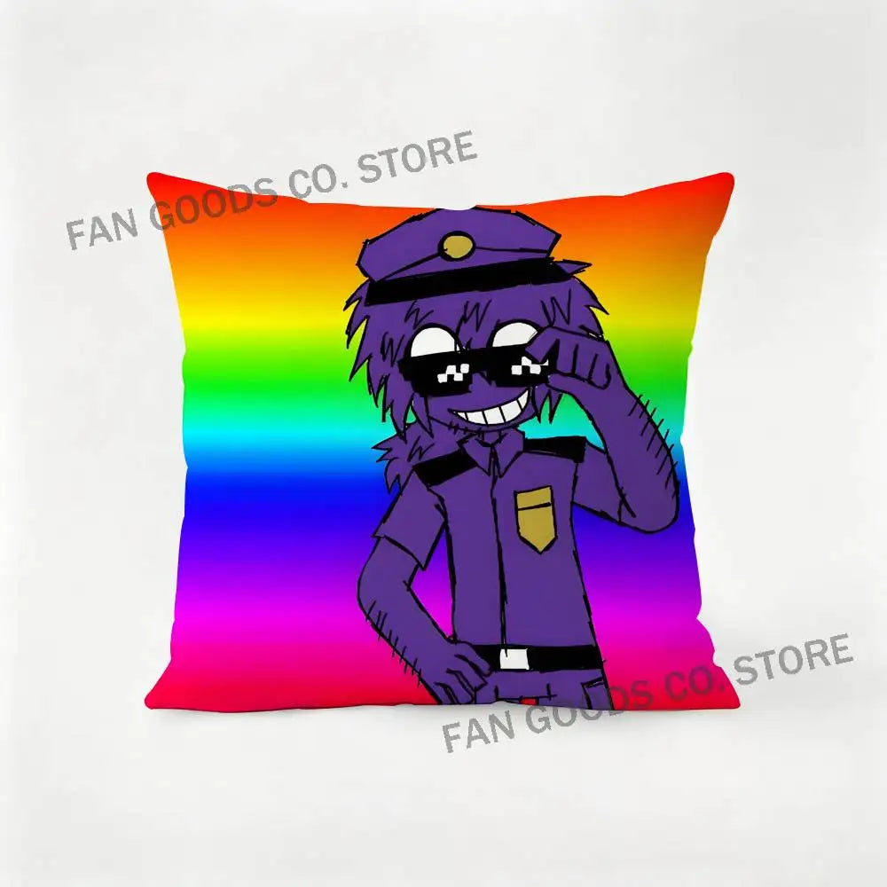 D-Dave M-Miller William Afton Pillow Case For Sofa Decor Car Office Room Printing Cushion Cover Decorations and Protector